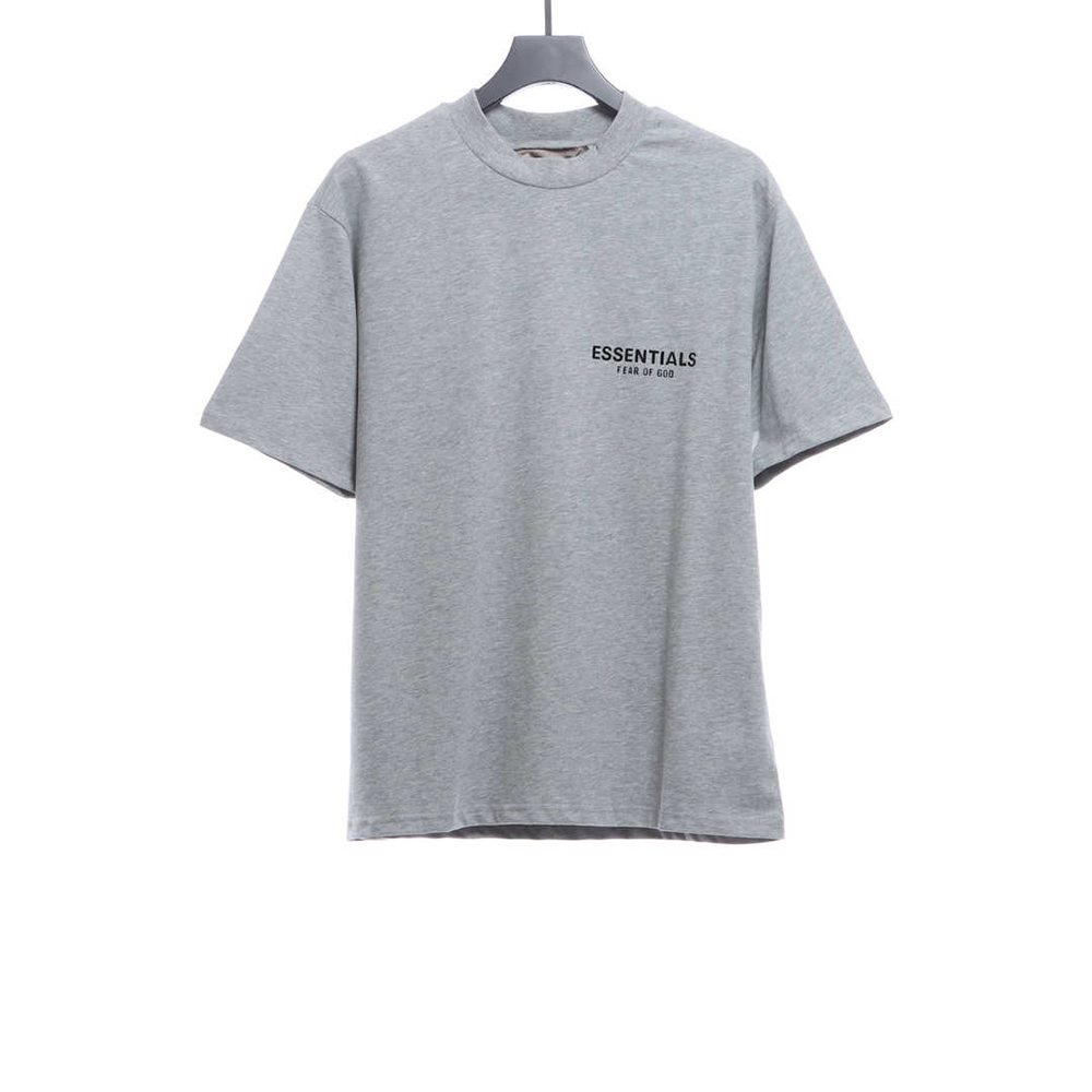 Double thread flocking logo print short sleeve TSK1