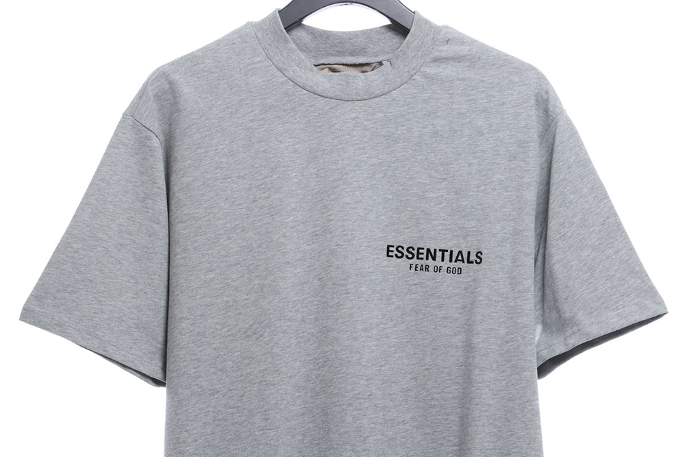 Double thread flocking logo print short sleeve TSK1