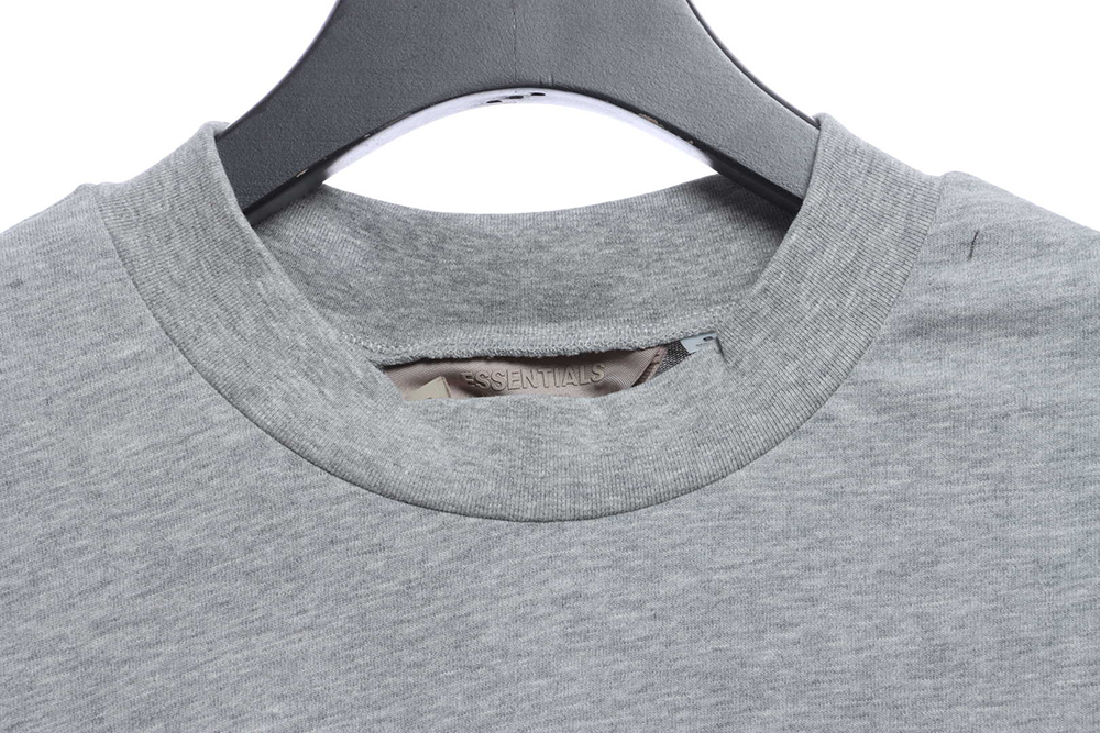 Double thread flocking logo print short sleeve TSK1
