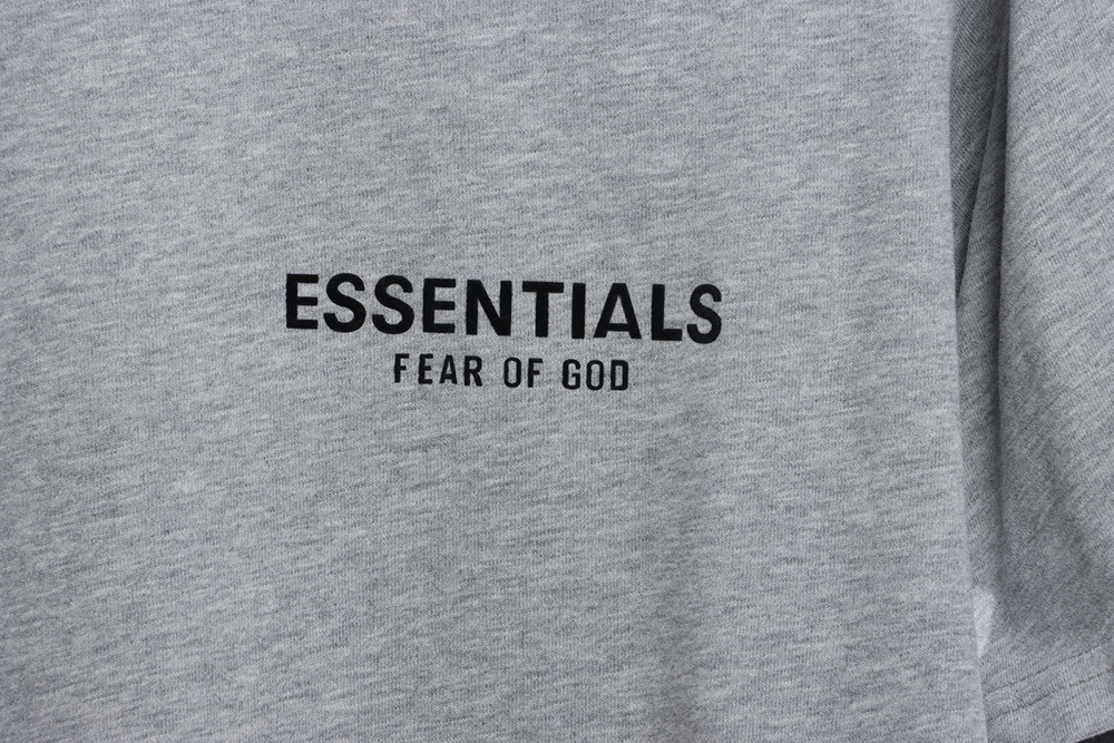 Double thread flocking logo print short sleeve TSK1