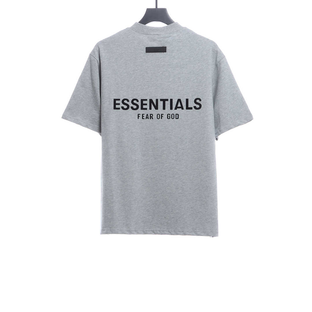 Double thread flocking logo print short sleeve TSK1