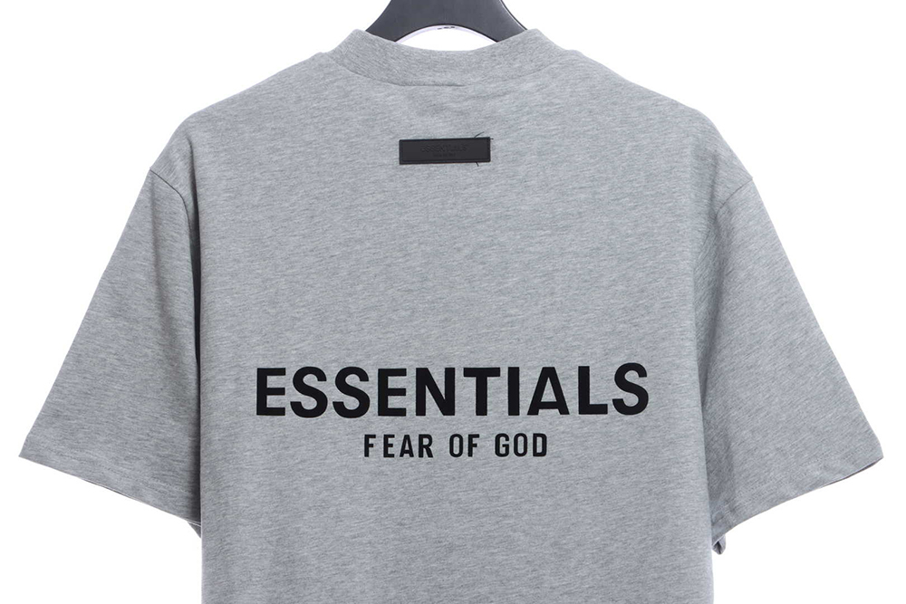 Double thread flocking logo print short sleeve TSK1
