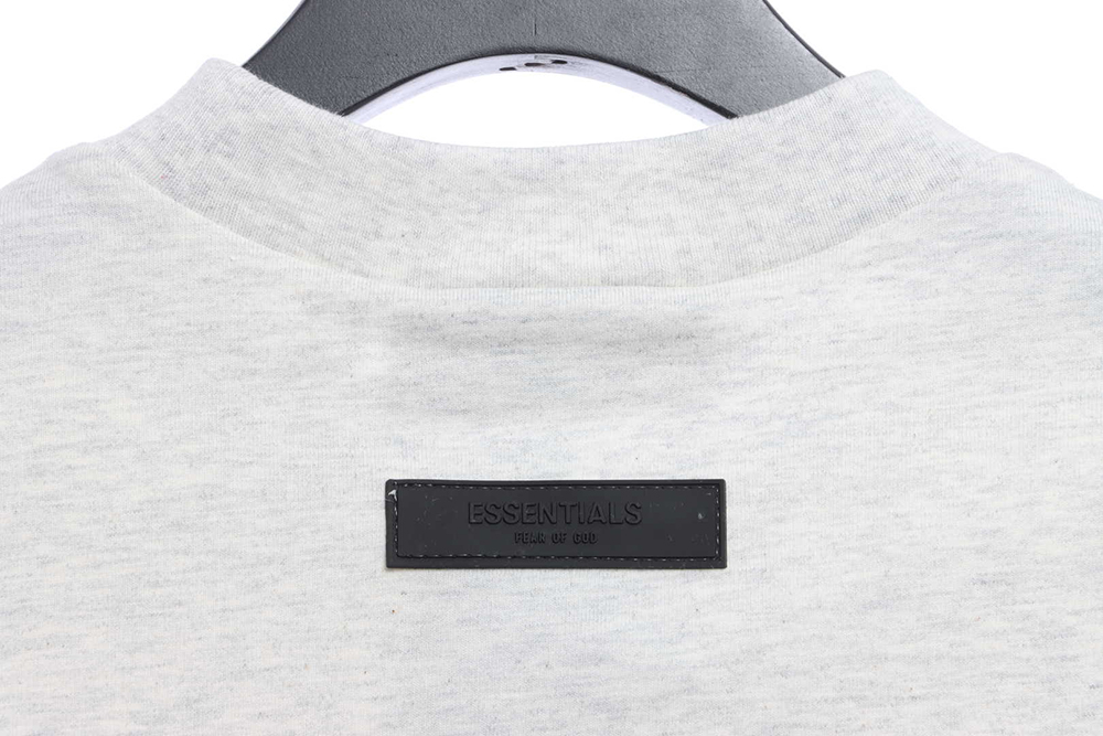 Double thread flocking logo print short sleeve TSK2