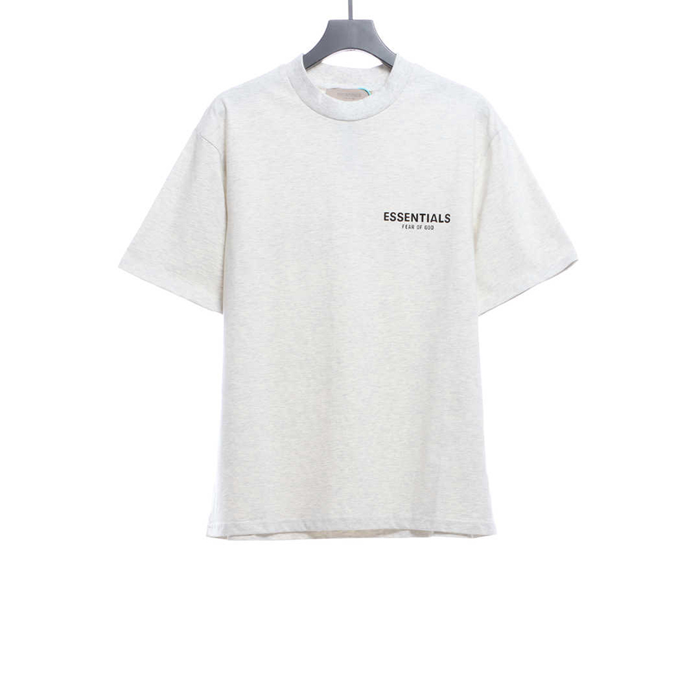 Double thread flocking logo print short sleeve TSK2
