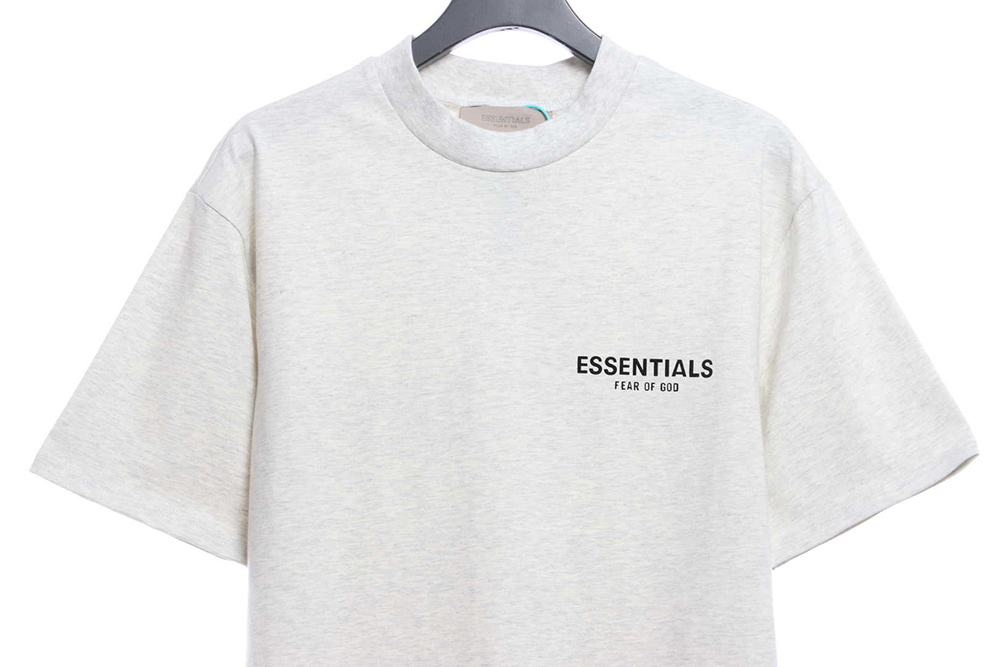 Double thread flocking logo print short sleeve TSK2