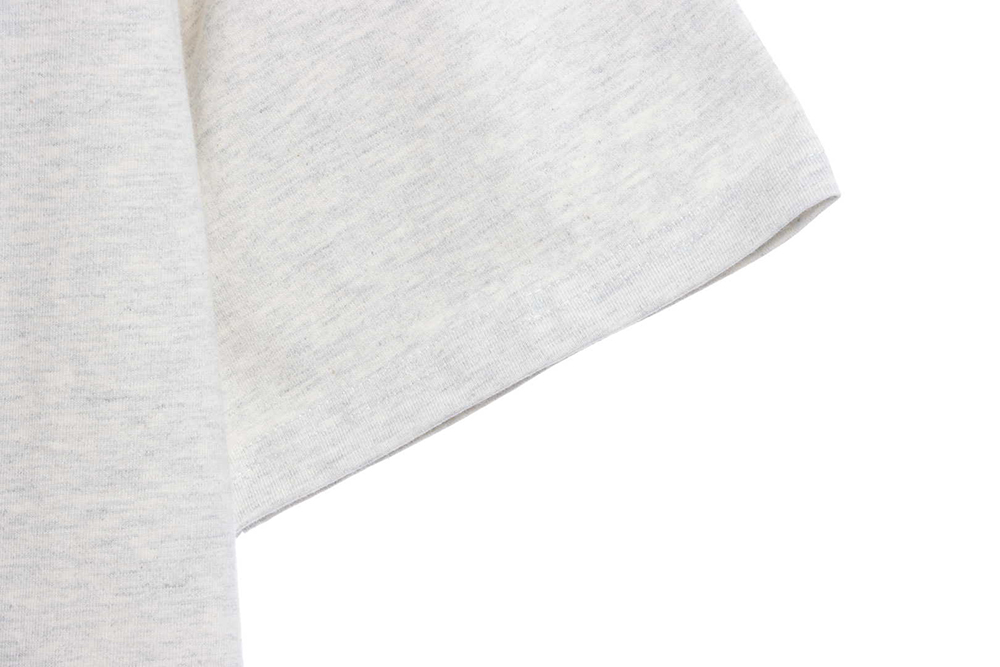 Double thread flocking logo print short sleeve TSK2