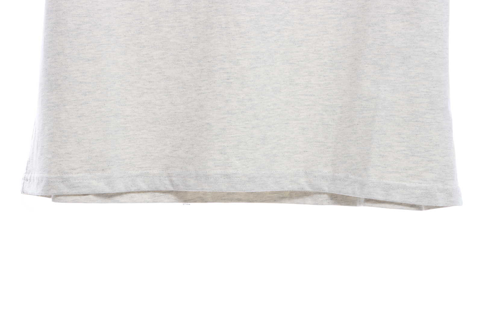Double thread flocking logo print short sleeve TSK2