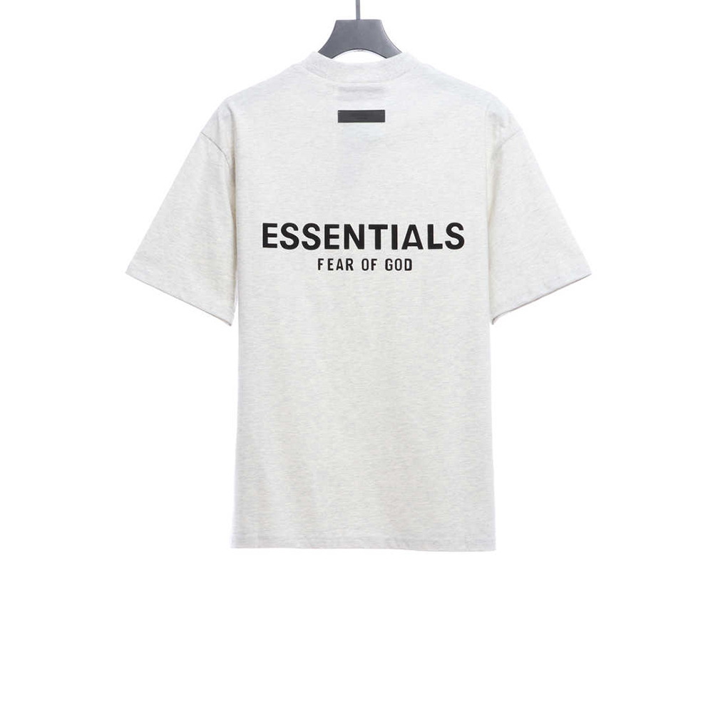 Double thread flocking logo print short sleeve TSK2