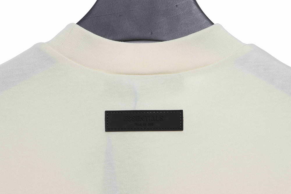 Double line double row large letter flocking short sleeves