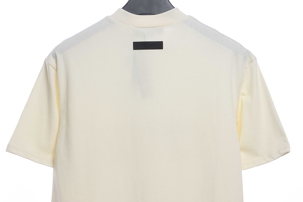 Double line double row large letter flocking short sleeves