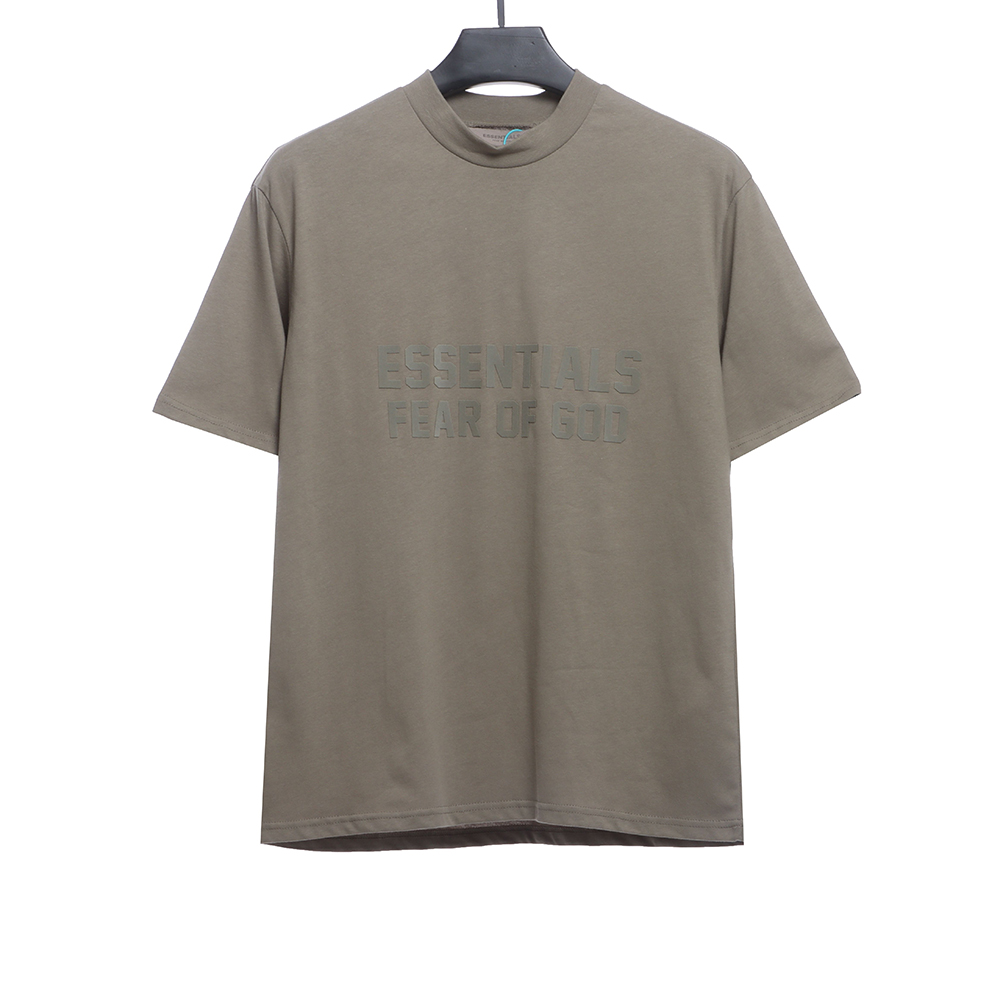 Double line double row large letter flocking short sleeve TSK1