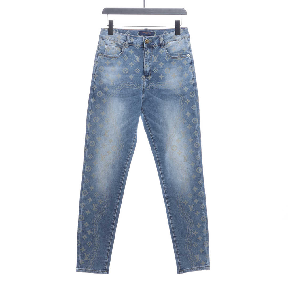 Louis Vuitton Washed Presbyopia LOGO Jeans