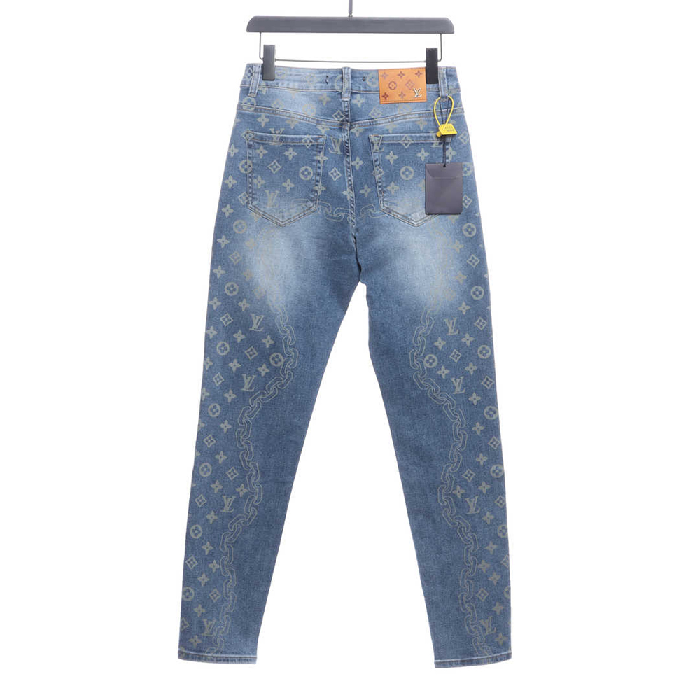 Louis Vuitton Washed Presbyopia LOGO Jeans