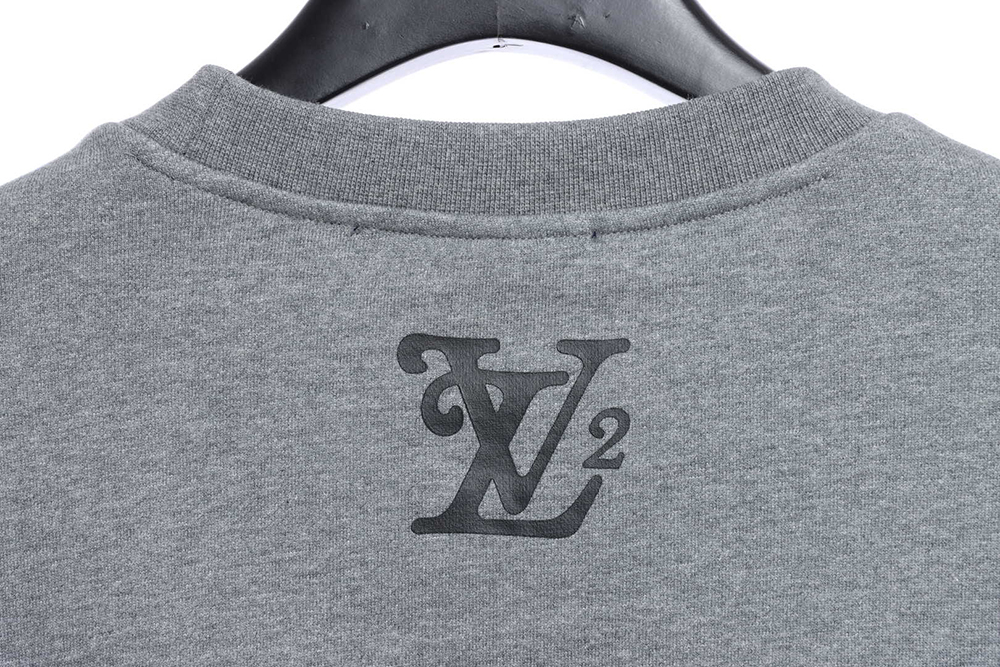 Louis Vuitton × Nigo Joint Gray Raglan Sleeve Round Neck Sweater