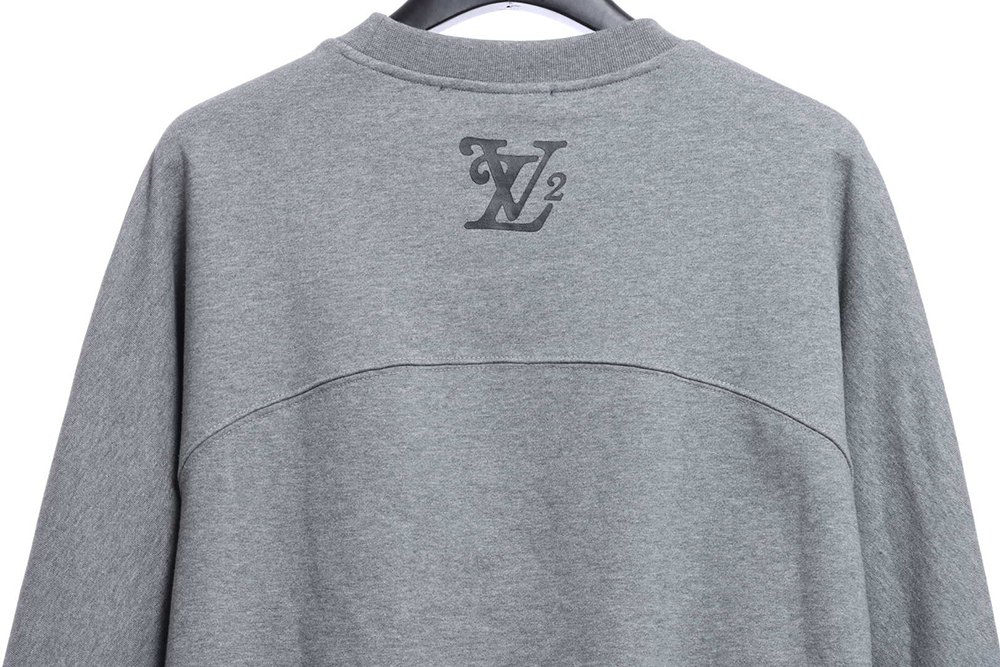 Louis Vuitton × Nigo Joint Gray Raglan Sleeve Round Neck Sweater