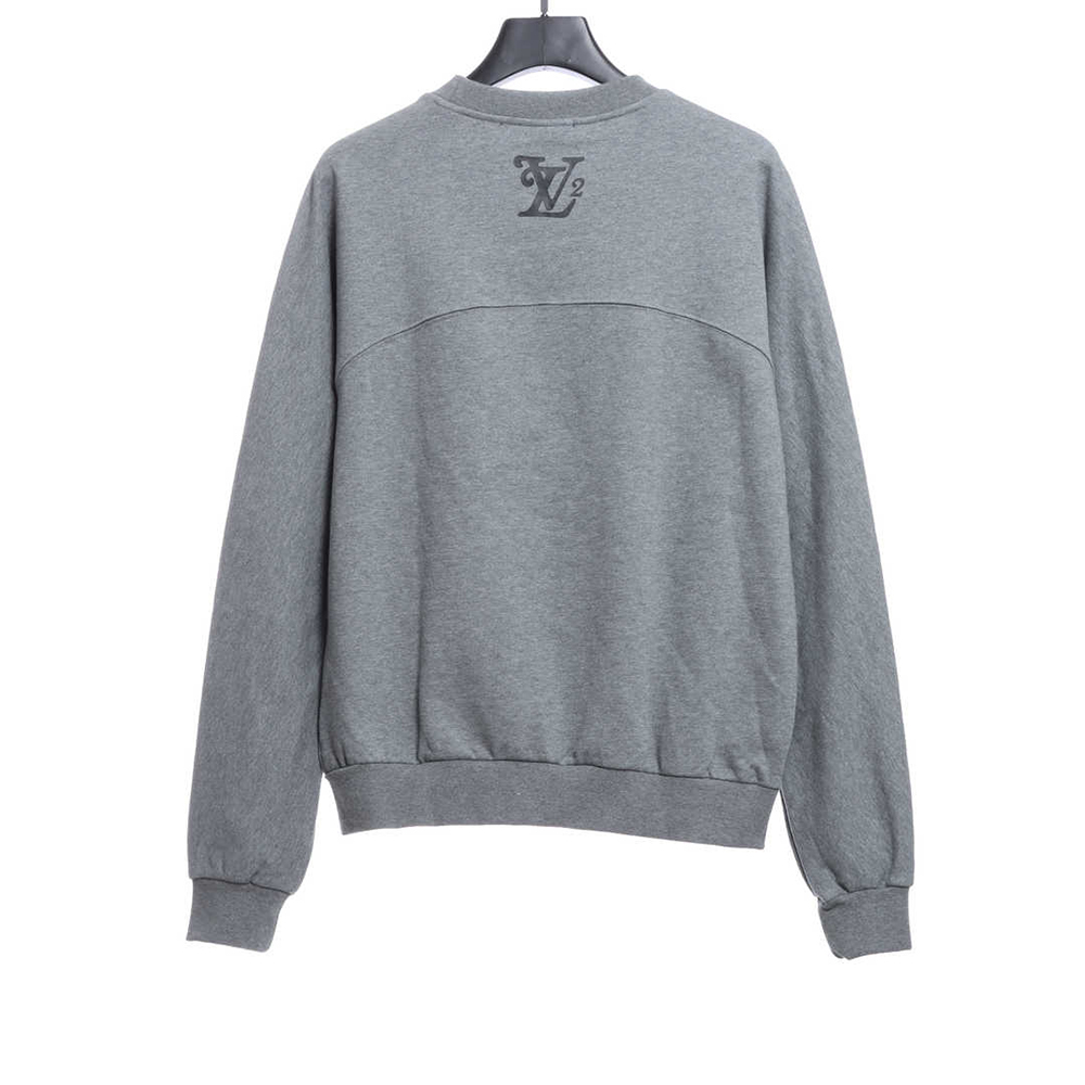 Louis Vuitton × Nigo Joint Gray Raglan Sleeve Round Neck Sweater