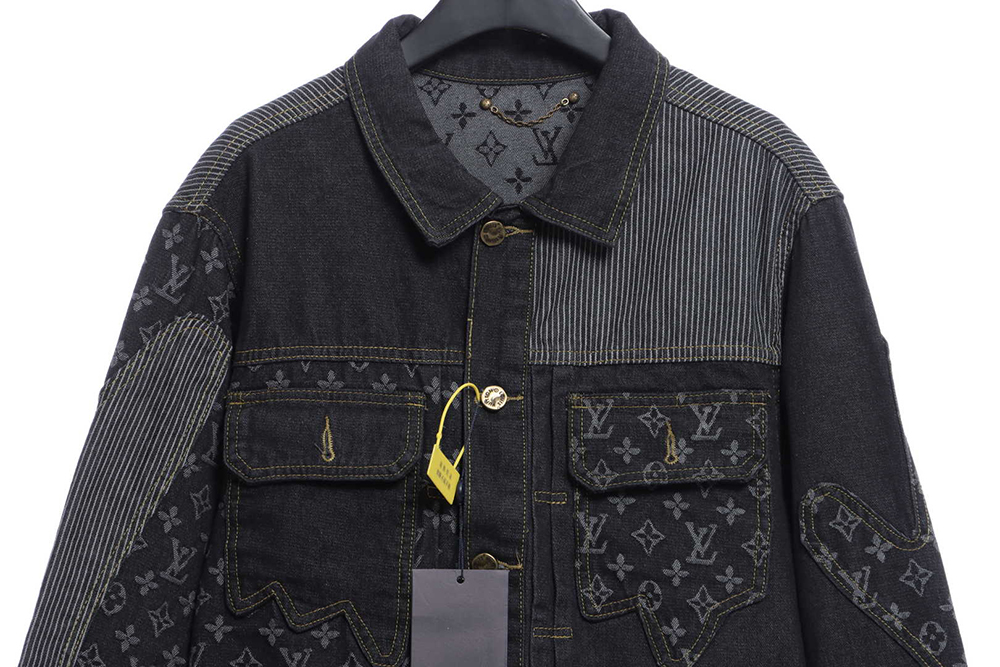 Louis Vuitton joint NIGO stitching contrast color denim jacket
