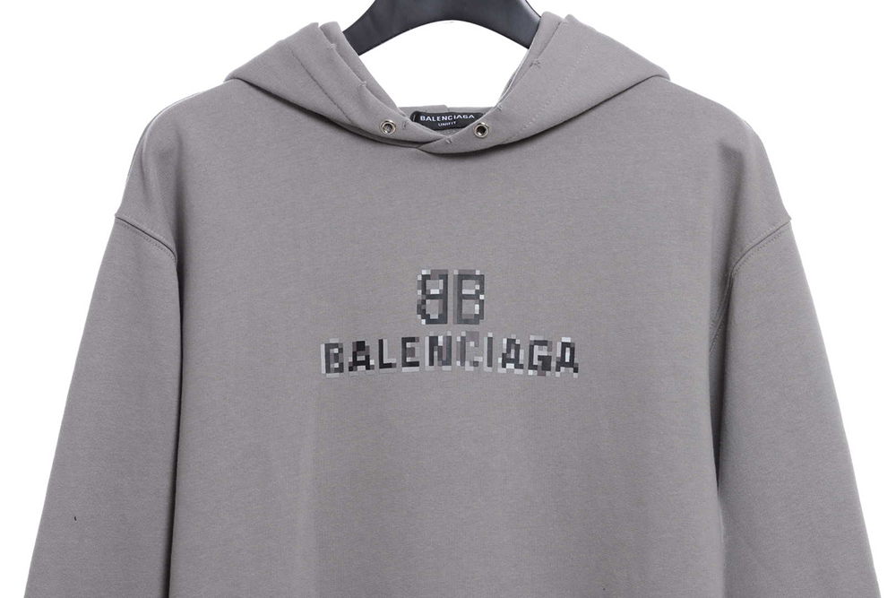 Balenciaga double B mosaic torn hoodie