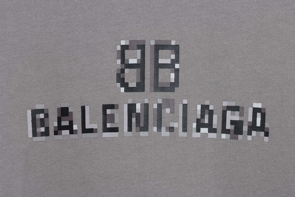 Balenciaga double B mosaic torn hoodie