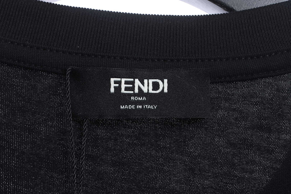 Fendi Mesh Double F Logo Short Sleeve TSK1