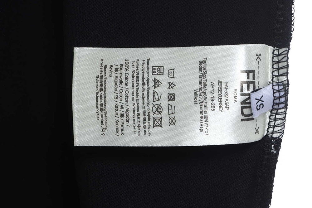 Fendi Mesh Double F Logo Short Sleeve TSK1