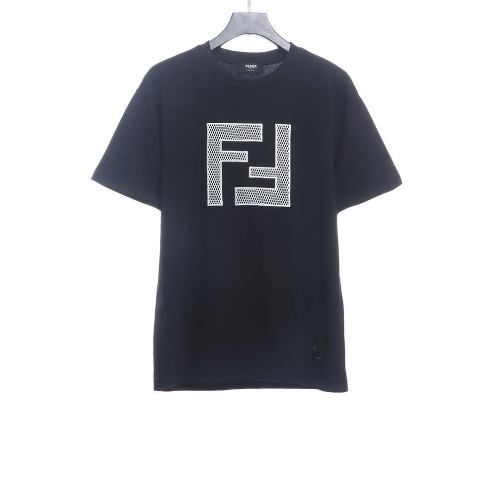 Fendi Mesh Double F Logo Short Sleeve TSK1