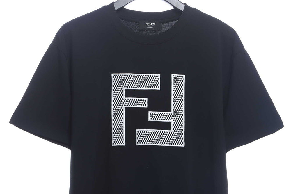Fendi Mesh Double F Logo Short Sleeve TSK1
