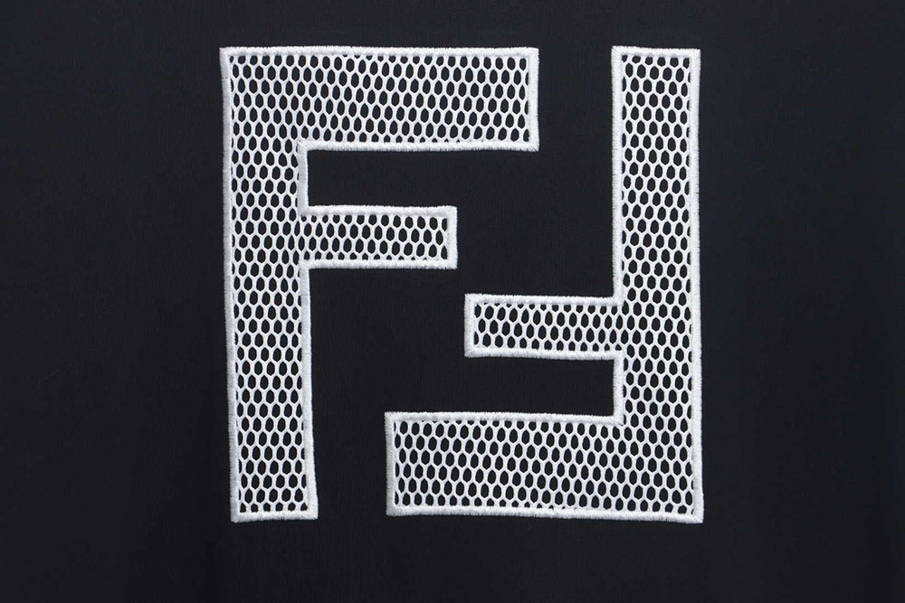 Fendi Mesh Double F Logo Short Sleeve TSK1