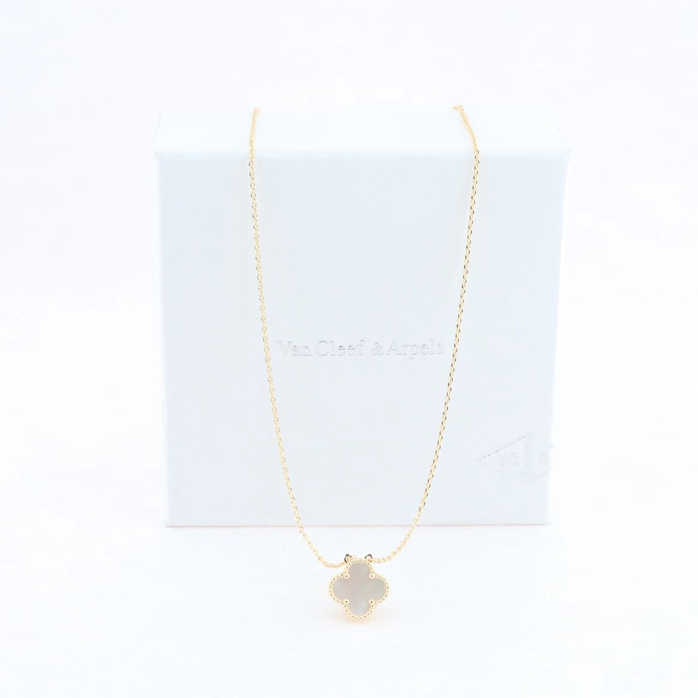 Van Cleef & Arpels, Gold White Shell Necklaces