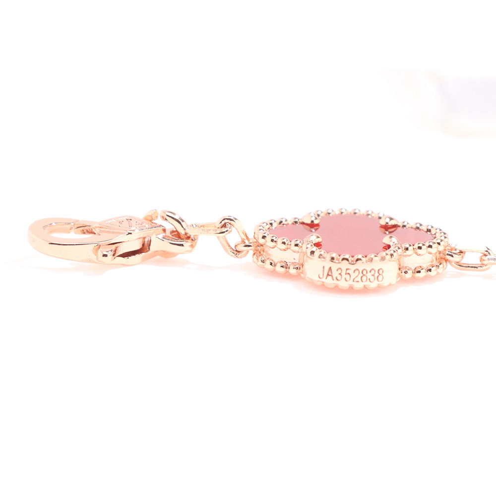Van Cleef & Arpels Rose Gold Carnelian Bracelet