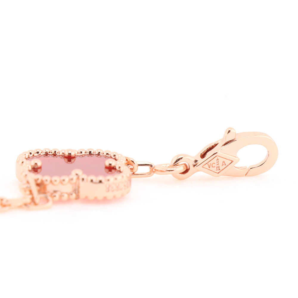 Van Cleef & Arpels Rose Gold Carnelian Bracelet