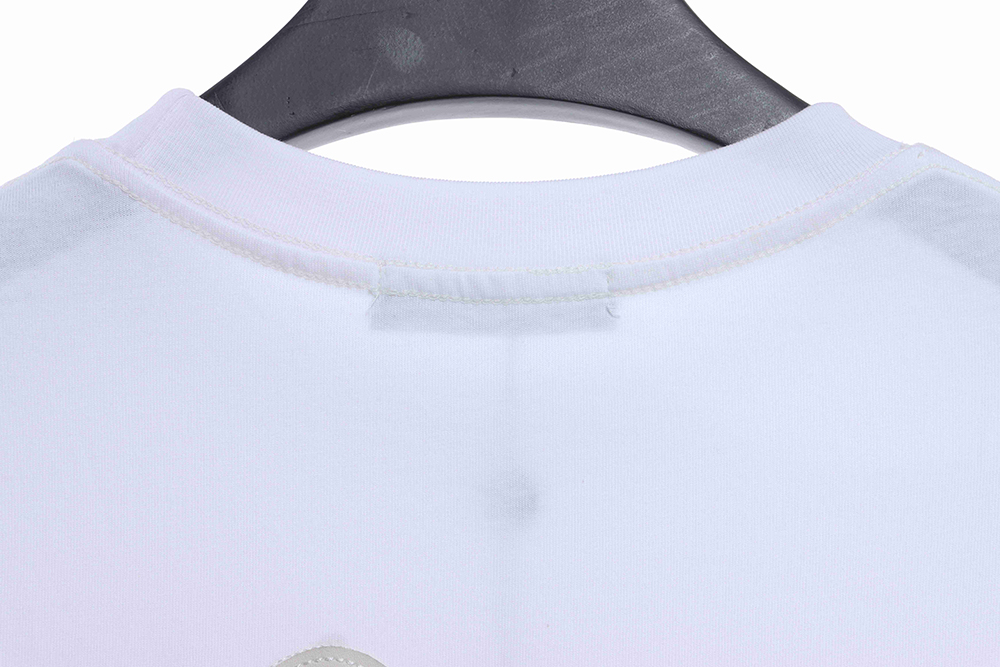 Chroe Hearts Black & White Leather Logo Short Sleeves