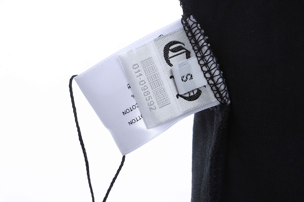 Chrome Hearts White and Black with Leather Iron Logo Short Sleeve TSK1