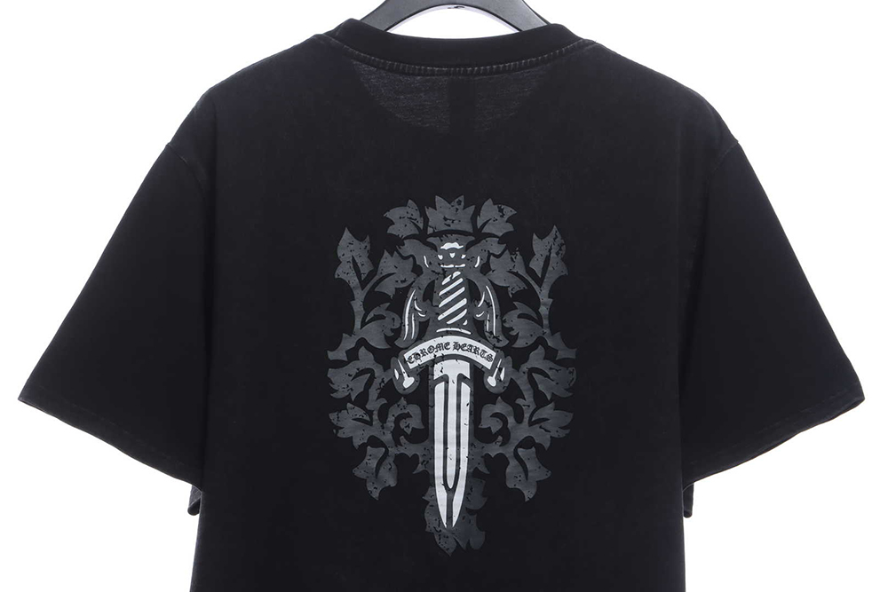 Chrome Hearts and Sword Print Washed Short Sleeves