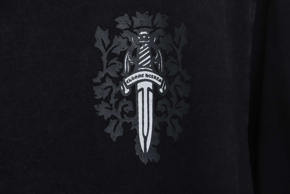 Chrome Hearts and Sword Print Washed Short Sleeves