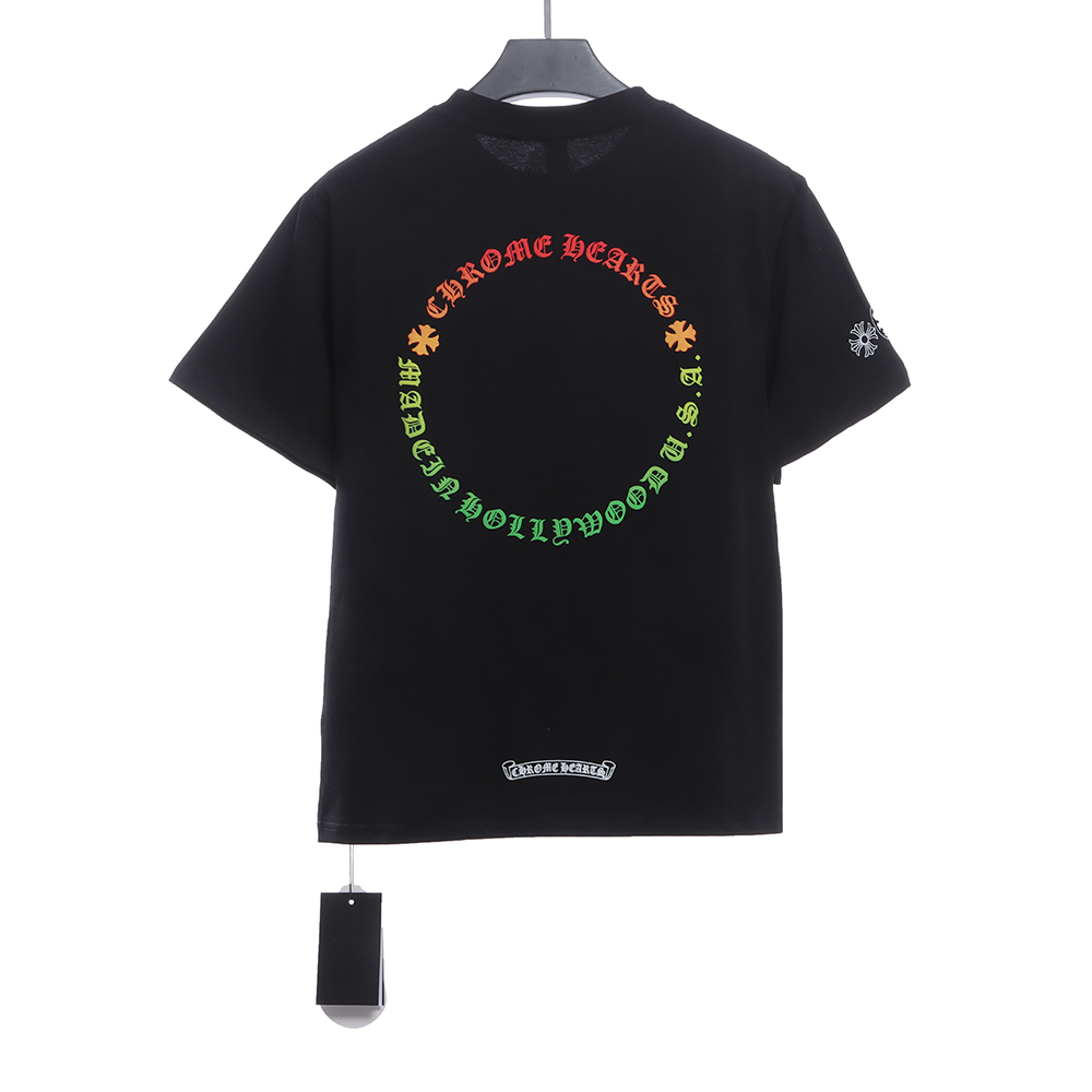 Chrome Heart Foam Color Sanskrit Print Short Sleeve TSK1