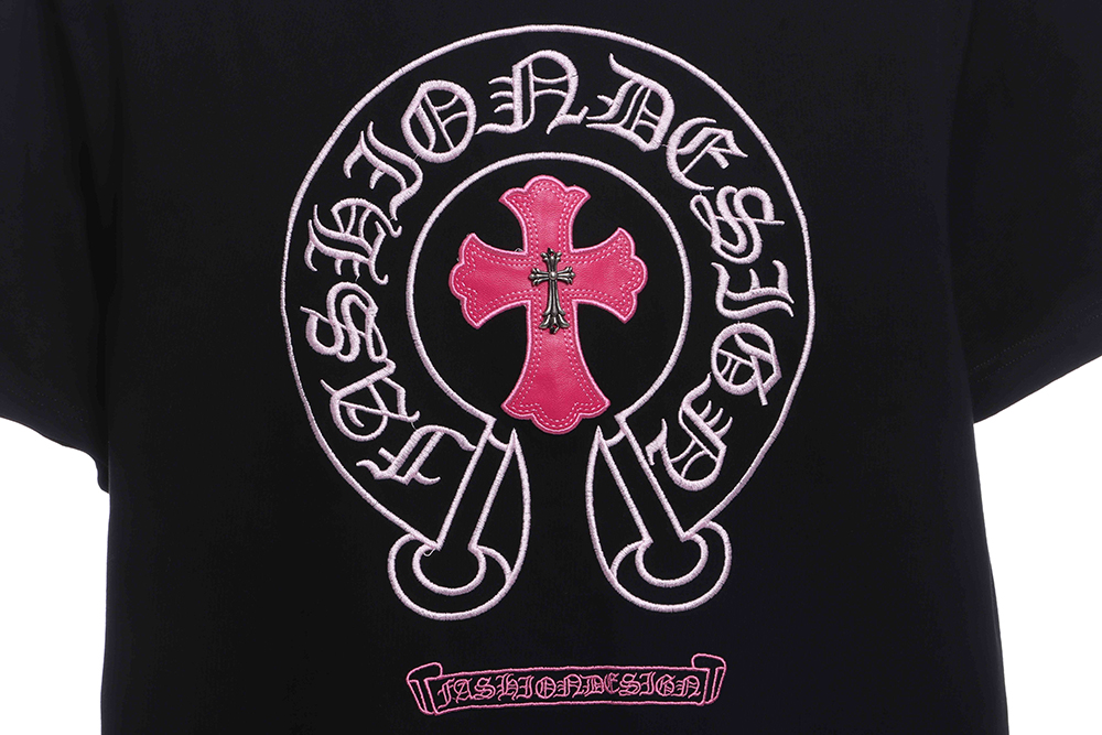 Chroe Heart Pink Patch Horseshoe Short Sleeve