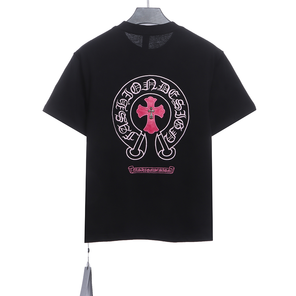 Chroe Heart Pink Patch Horseshoe Short Sleeve