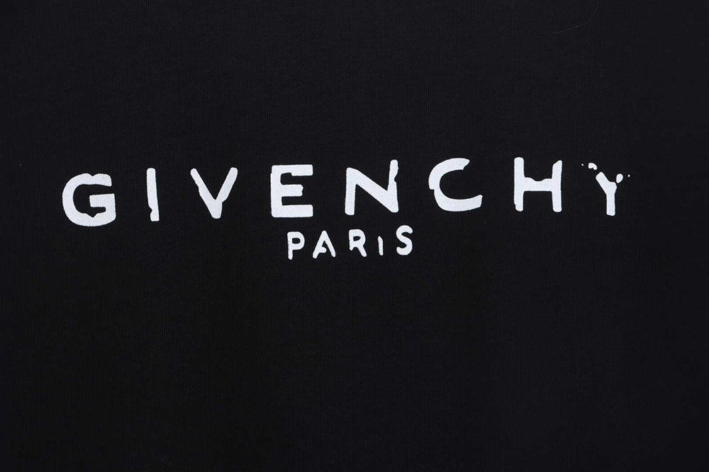 Givenchy Incomplete Logo Print Round Neck Short Sleeves