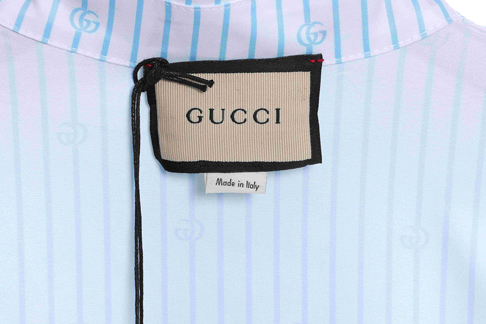 Gucci Double G Stripe Long Sleeve Shirt