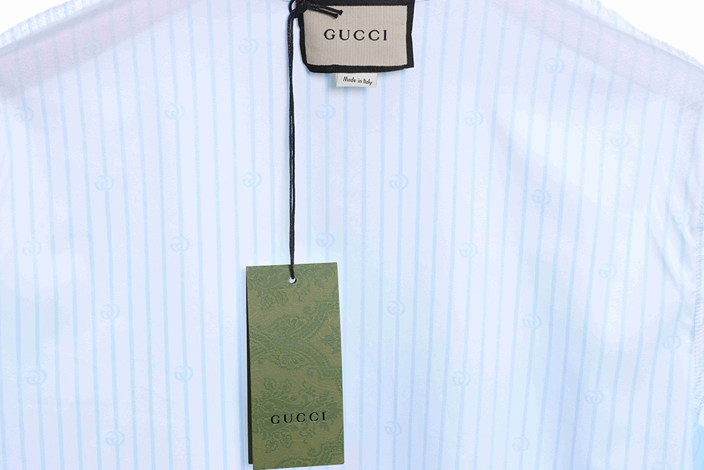 Gucci Double G Stripe Long Sleeve Shirt