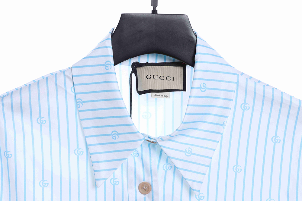 Gucci Double G Stripe Long Sleeve Shirt