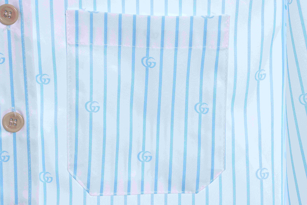 Gucci Double G Stripe Long Sleeve Shirt