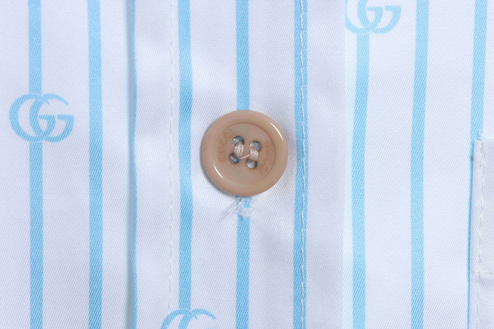 Gucci Double G Stripe Long Sleeve Shirt