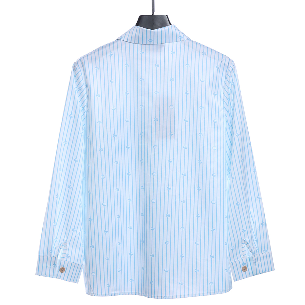 Gucci Double G Stripe Long Sleeve Shirt