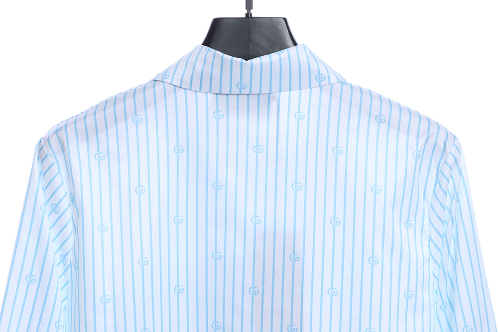 Gucci Double G Stripe Long Sleeve Shirt