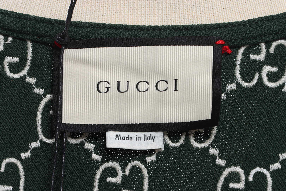 Gucci full pattern double G embroidery jacquard POLO shirt TSK7