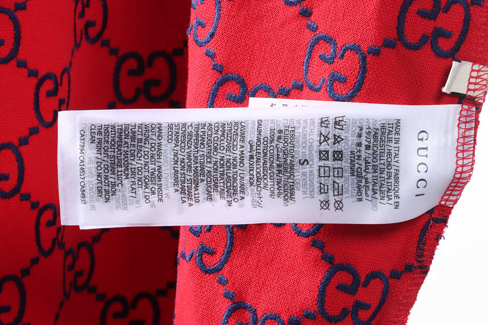 Gucci Full Pattern Double G Embroidered Jacquard POLO Shirt TSK8