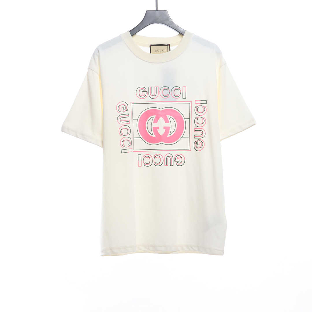 Gucci Sketch Double G Print Short Sleeve Tsk1gucci