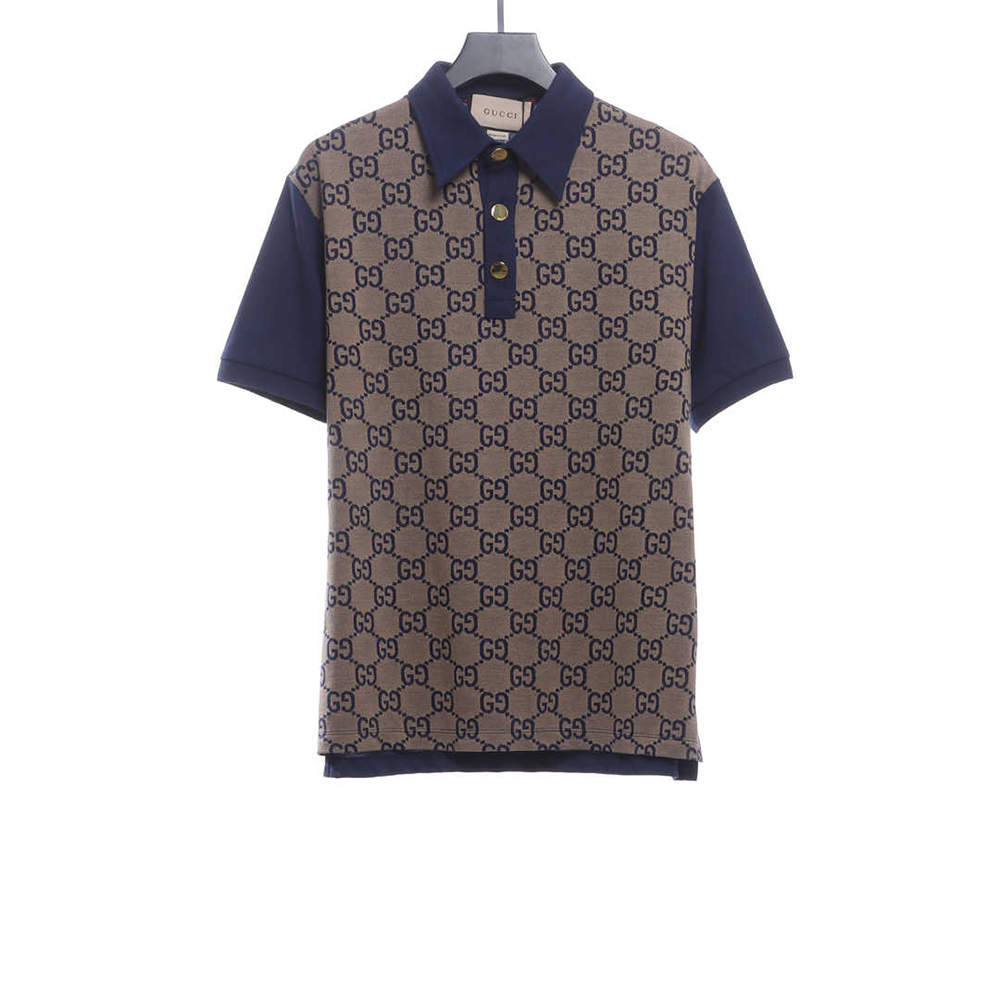 Gucci silk jacquard stitching POLO